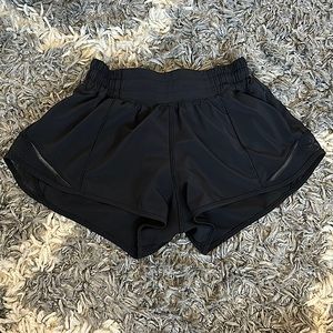 Black lululemon hotty hot shorts